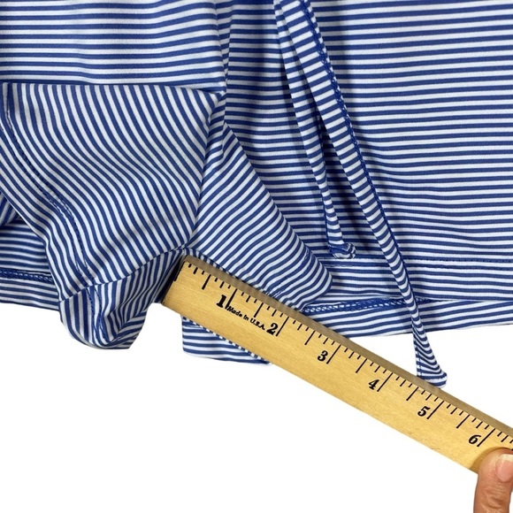 Vineyard Vines Sleeveless Blue White Striped Sankaty Romper Cover-Up - Sz M - Picture 15 of 15